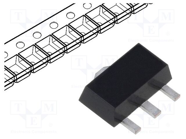 Diode: Schottky rectifying; SOT89; SMD; 30V; 2A; reel,tape