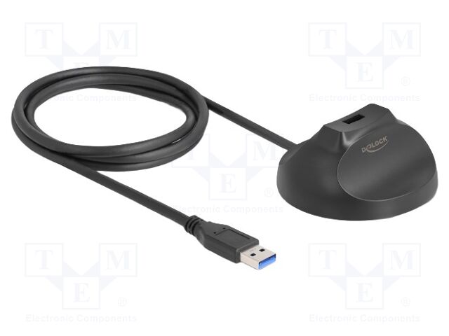 Cable; magnetic base; USB A socket,USB A plug; 1.2m; black; 5Gbps
