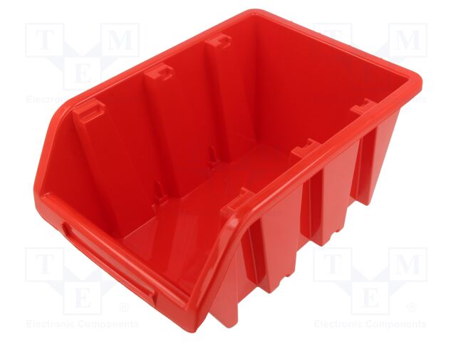Container: cuvette; red; 230x160x120mm; TRUCK; BINEER