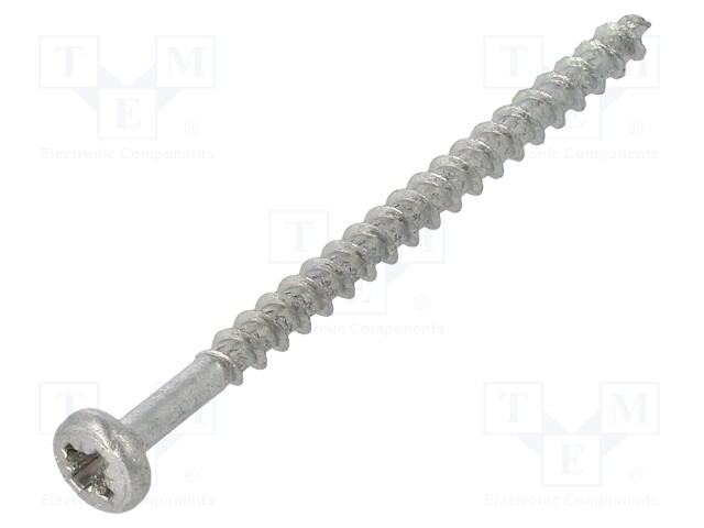 Screw; 4x60; Head: cheese head; Pozidriv; PZ2; steel; zinc; SPAXĀ®