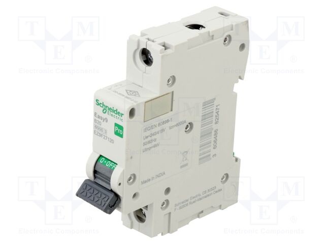 Circuit breaker; 230/400VAC; Inom: 20A; Poles: 1; Charact: B; 6kA