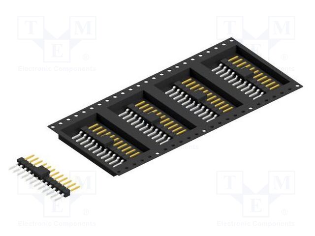 Connector: pin strips; pin header; male; PIN: 12; 2.54mm; SMT; 1x12