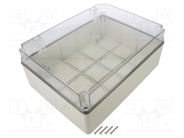 Enclosure: multipurpose; X: 228mm; Y: 308mm; Z: 128mm; SCABOX; grey