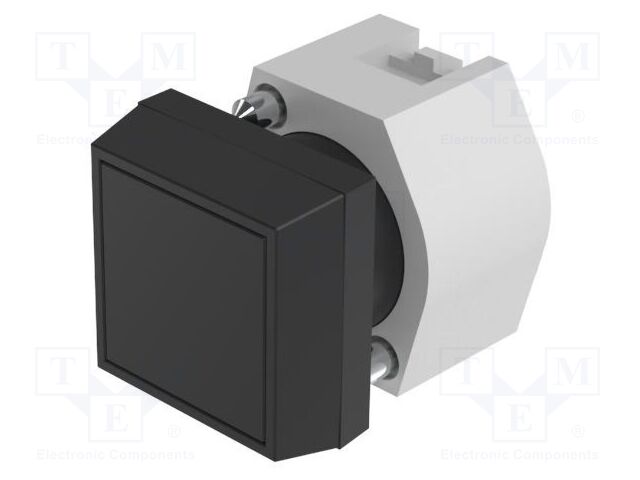 Switch: push-button; 22mm; Stabl.pos: 1; black; none; IP67; flat