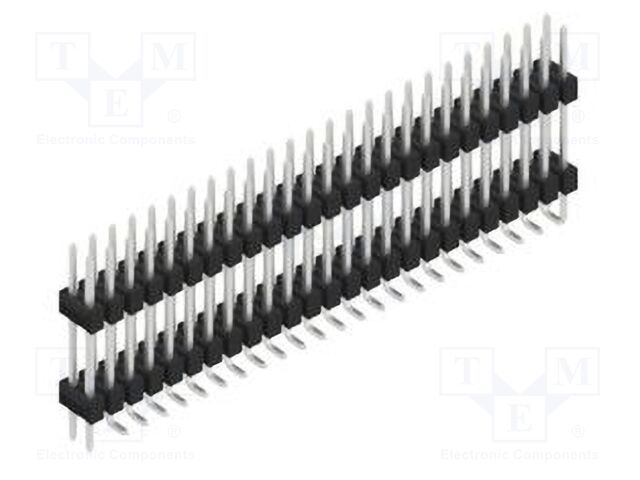 Connector: pin strips; pin header; male; PIN: 50; 2.54mm; SMT; 2x25