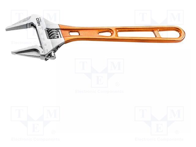 Wrench; adjustable; 256mm; Max jaw capacity: 43mm; anti-slip grip