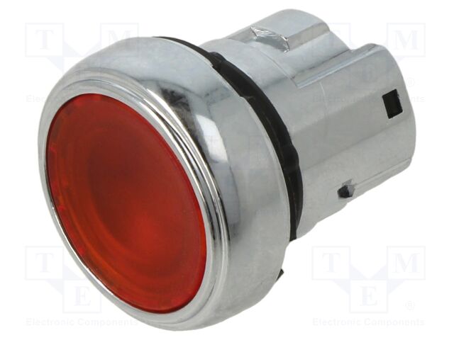 Switch: push-button; 22mm; Stabl.pos: 2; red; IP66,IP67,IP69K; flat