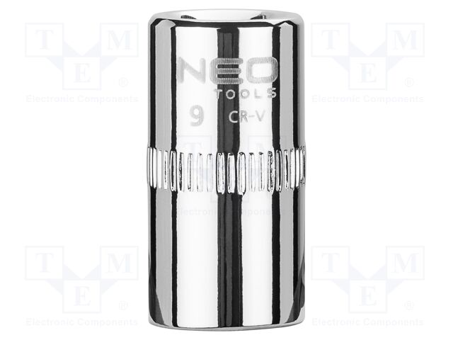 Socket; 6-angles,socket spanner; HEX 9mm; 1/4"; SUPERLOCK