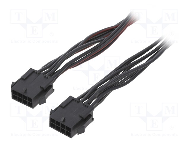 Cable; Micro-Fit 3.0; male-male; PIN: 8; 0.6m; 4A; Insulation: PVC