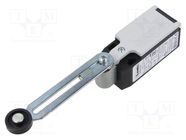Limit switch; adjustable lever, roller; NO + NC; 10A; M20; IP65