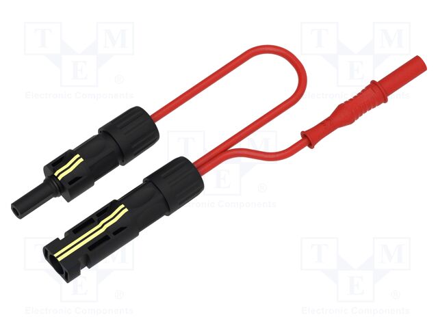 Test adapter; 40A; Len: 1m; red; photovoltaics