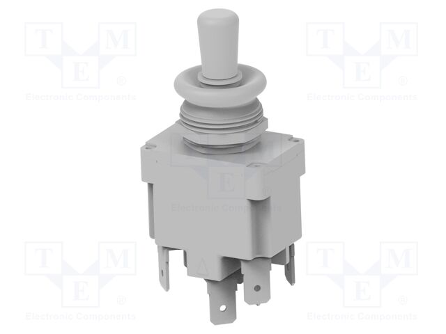 Switch: toggle; Pos: 3; DP3T; (ON)-OFF-(ON); 15A/115VAC; 20A/28VDC