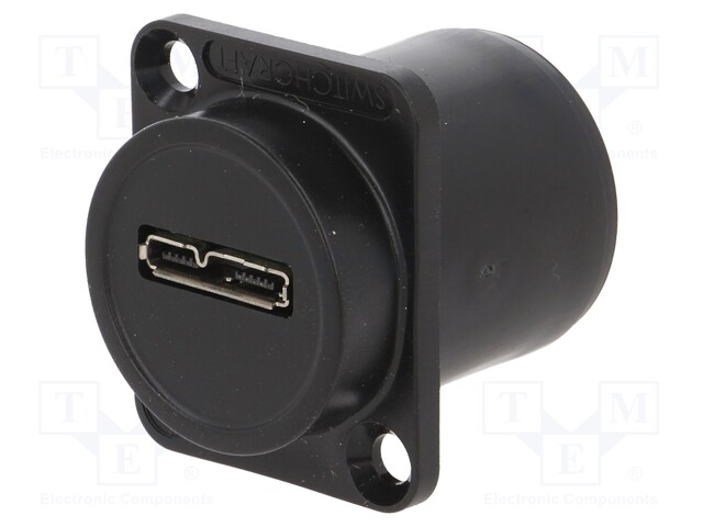 Adapter; USB A socket-back,USB AB micro socket-front; EH; black