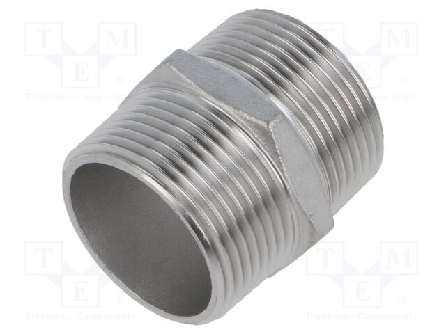 Male-male; max.10.5bar; 1.4408 stainless steel; Thread: G 1 1/4"