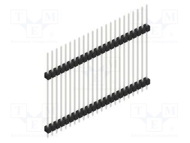Connector: pin strips; pin header; male; PIN: 23; 2.54mm; THT; 1x23