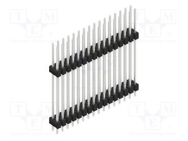 Connector: pin strips; pin header; male; PIN: 32; 2.54mm; THT; 2x16