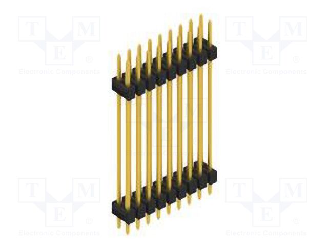 Connector: pin strips; pin header; male; PIN: 18; 2.54mm; THT; 2x9