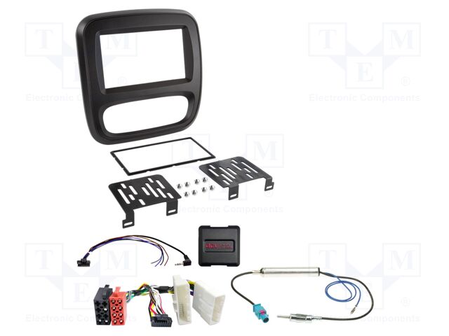 Adapter for control from steering wheel; DIN,Fakra,ISO; black