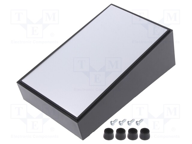 Enclosure: desktop; PULT-10; X: 96mm; Y: 160mm; Z: 60mm; ABS; black