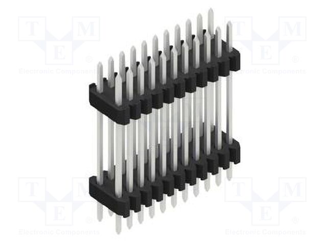Connector: pin strips; pin header; male; PIN: 22; 1.27mm; THT; 2x11