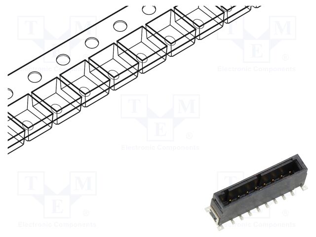 CONNECTOR SRCP 2,54 8 M 1 SMD 137 E1 094 * GU-H *