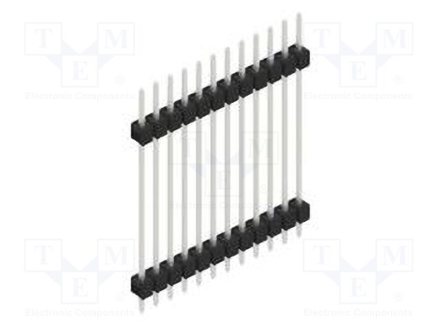 Connector: pin strips; pin header; male; PIN: 12; 2.54mm; THT; 1x12