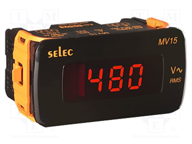 Voltmeter; digital,mounting; VAC: 50÷480V; Meas.accur: ±0,5%