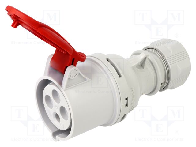 Connector: AC supply 3-phase; plug; female; 32A; 400VAC; IEC 60309