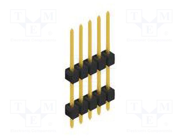 Connector: pin strips; pin header; male; PIN: 5; 2.54mm; THT; 1x5