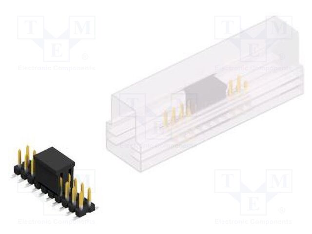 Connector: pin strips; pin header; male; PIN: 20; 2.54mm; SMT; 2x10