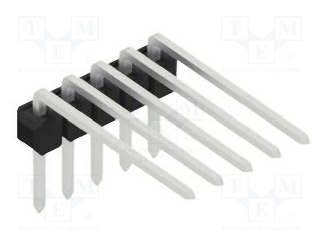 Connector: pin strips; pin header; male; PIN: 5; 2.54mm; THT; 1x5