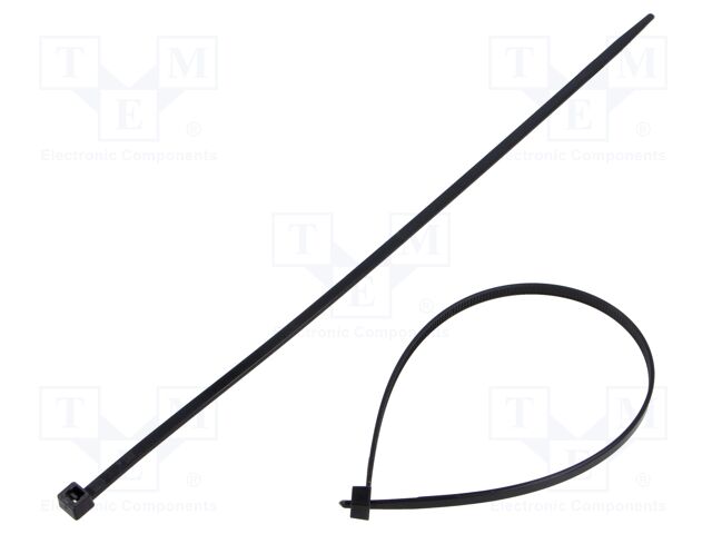 Cable tie; L: 290mm; W: 4.8mm; black; polyamide; UL94V-2; -40÷85°C