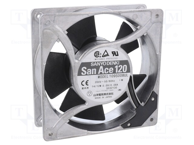 Fan: AC; axial; 120x120x38mm; 141m3/h; 40dBA; ball bearing; 2700rpm