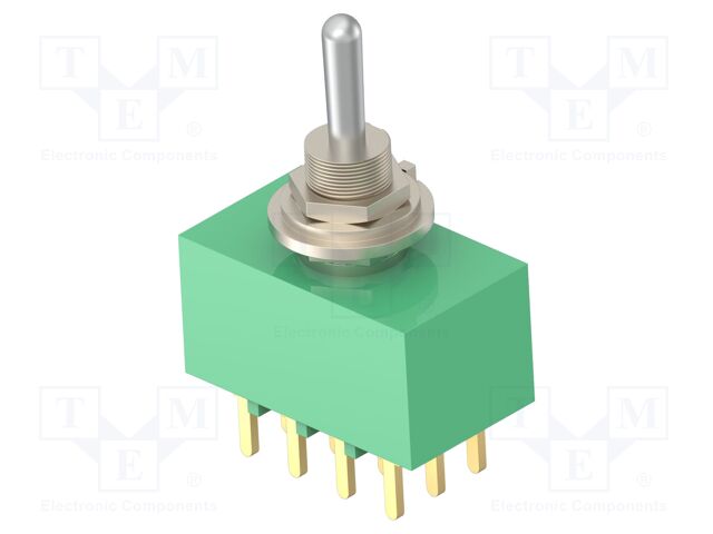 Switch: toggle; Pos: 2; 4PDT; ON-ON; 3A/250VAC; 4A/28VDC; -20÷80°C