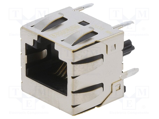 Socket; RJ45; PIN: 8; gold-plated; Layout: 8p8c; on PCBs; THT