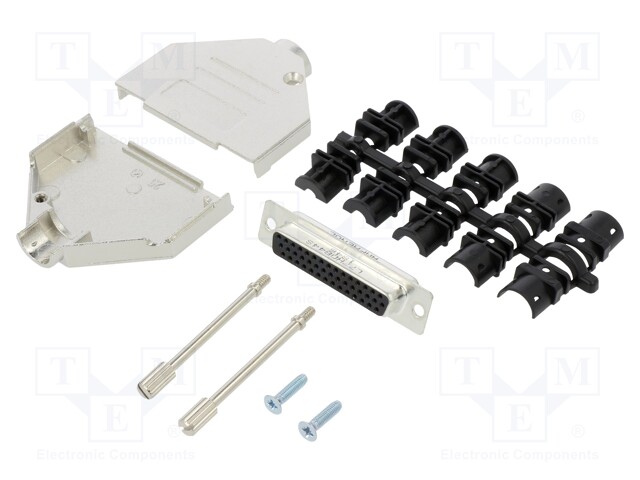 D-Sub HD; PIN: 44; female; shielded; straight; soldering; for cable