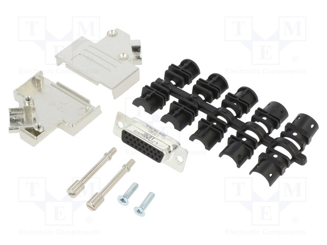 D-Sub HD; PIN: 26; female; shielded; angled 45°; soldering; UNC4-40