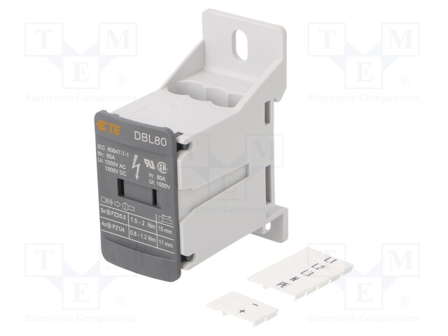 Splice terminal: distribution block; DBL; ways: 1; terminals: 7
