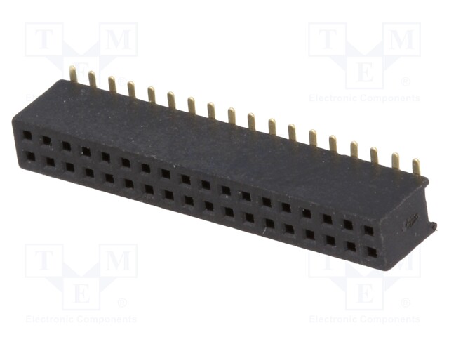 Socket; pin strips; female; PIN: 36; straight; 1.27mm; SMT; 2x18
