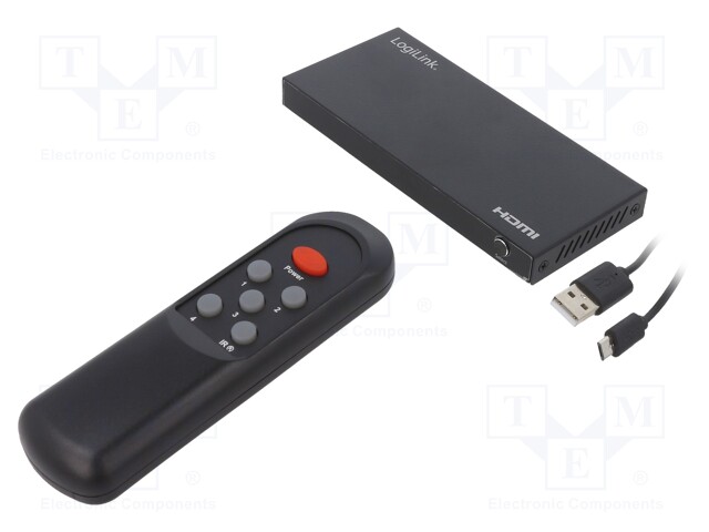 Switch; HDCP 2.2,HDMI 2.0; black; Input: HDMI socket x4