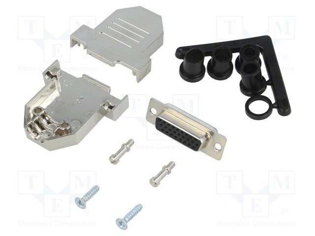 D-Sub HD; PIN: 26; plug; male; soldering; for cable; black