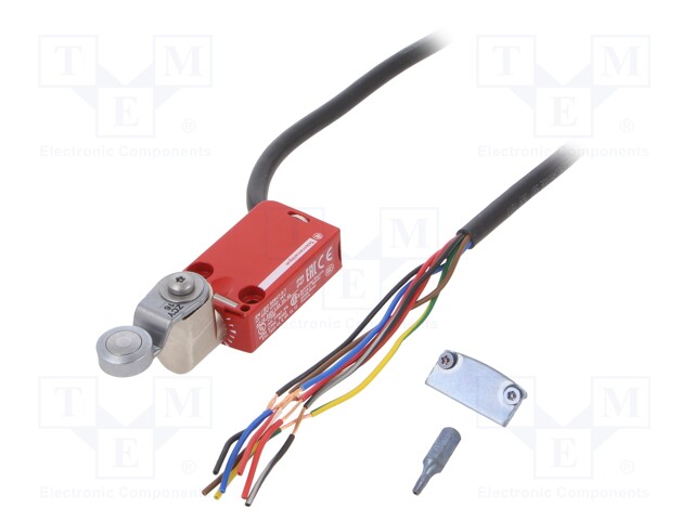 Limit switch; lever R 30,4mm, metal roller Ø16mm; NC x2 + NO