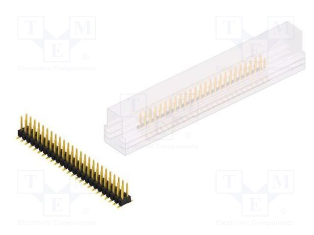 Connector: pin strips; pin header; male; PIN: 50; 2.54mm; SMT; 2x25