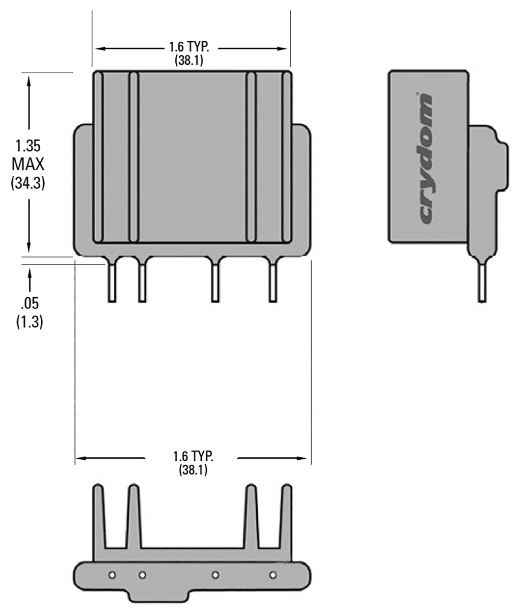 Relay: solid state; Ucntrl: 4÷15VDC; 25A; 48÷530VAC; THT; SIP