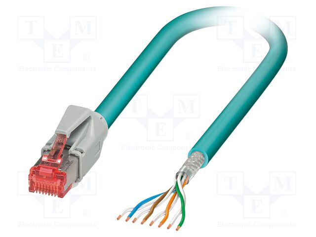 Patch cord; S/FTP; Cat 6; cables,RJ45 plug; stranded; Cu; 2m; PUR