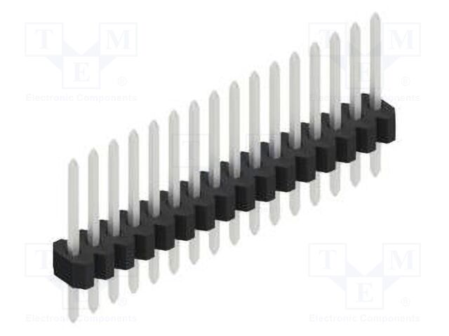 Connector: pin strips; pin header; male; PIN: 16; 1.27mm; THT; 1x16