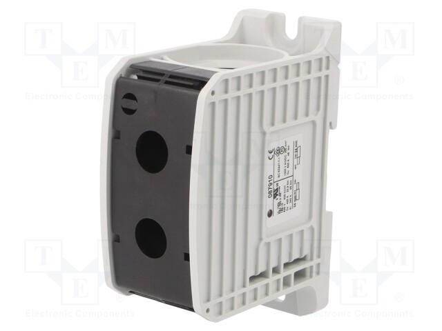 Splice terminal: rail; STB; 300mm2; ways: 1; terminals: 2; black