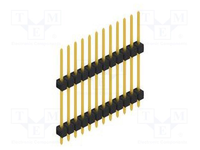 Connector: pin strips; pin header; male; PIN: 12; 2.54mm; THT; 1x12