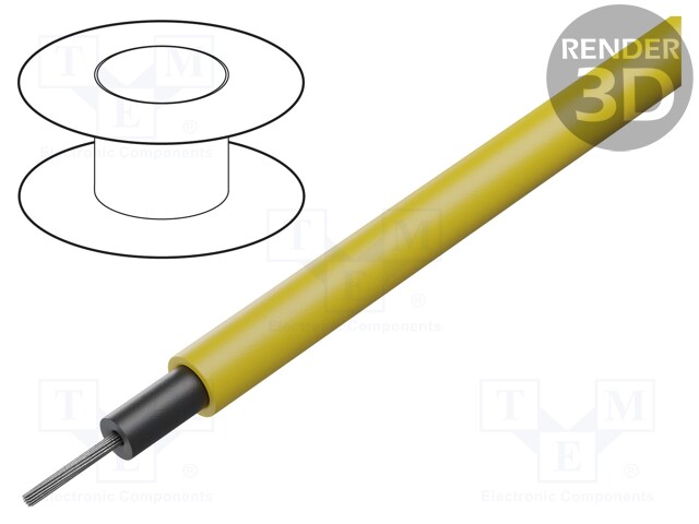 Wire; HELUPOWER® FARM; stranded; Cu,tinned; 1x1.3mm2; PVC; yellow