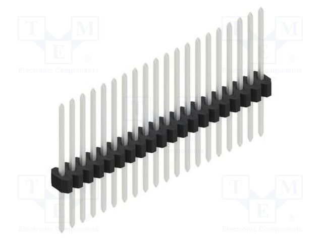 Connector: pin strips; pin header; male; PIN: 20; 1.27mm; THT; 1x20